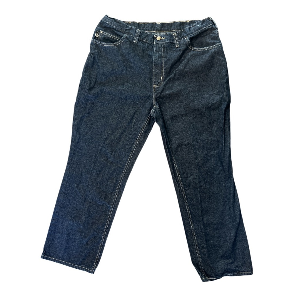Carhartt Flame Resistant Jeans Mens 38x28 Big Blue Relaxed Fit